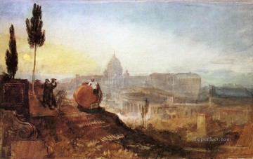 Rome St Peters from the Villa Barberini Romantic Turner Oil Paintings